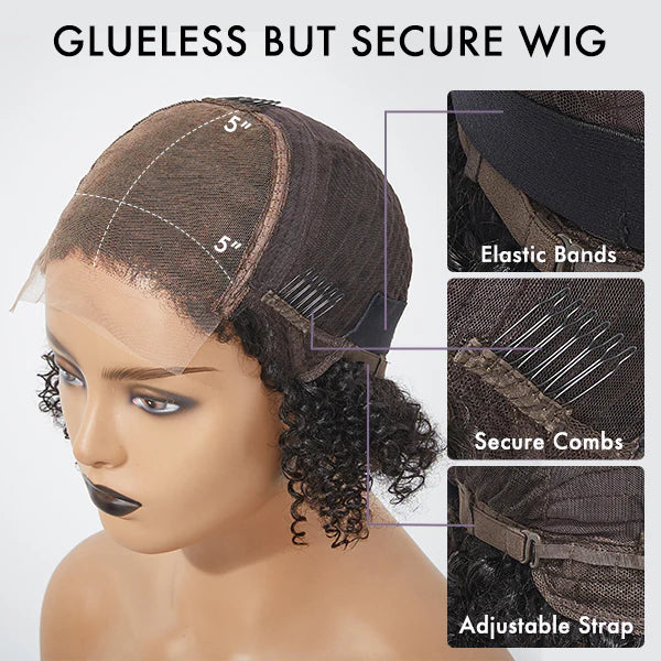 Limited Design | Peekaboo Purple Highlight Glueless 5x5 Closure HD Lace Bob Wig | Large & Small Cap Size - Gleamura