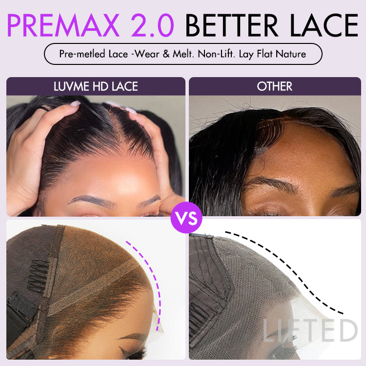 Nature Max Yaki Straight Ear-to-ear Glueless 13x5 Frontal HD Lace C Part Wig