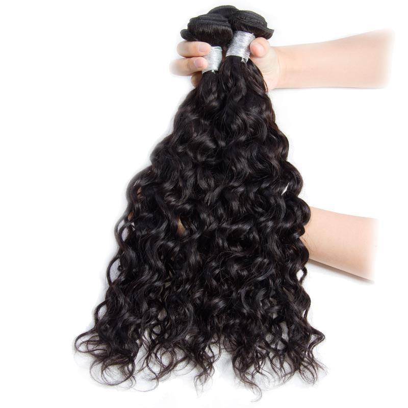 Water Wave Virgin Human Hair 3 Bundles